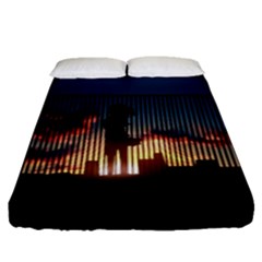 Art Sunset Anime Afternoon Fitted Sheet (queen Size) by BangZart