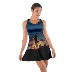 Art Sunset Anime Afternoon Cotton Racerback Dress by BangZart