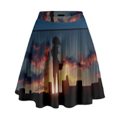 Art Sunset Anime Afternoon High Waist Skirt by BangZart