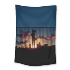 Art Sunset Anime Afternoon Small Tapestry by BangZart