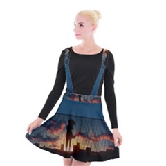 Art Sunset Anime Afternoon Suspender Skater Skirt