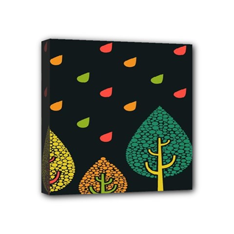 Vector Color Tree Mini Canvas 4  X 4  by BangZart