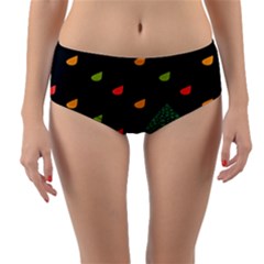 Vector Color Tree Reversible Mid-waist Bikini Bottoms