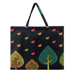 Vector Color Tree Zipper Large Tote Bag by BangZart