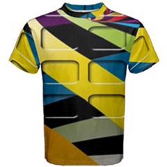 Colorful Docking Frame Men s Cotton Tee by BangZart