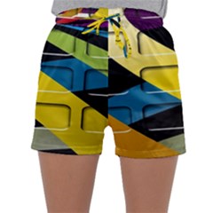 Colorful Docking Frame Sleepwear Shorts