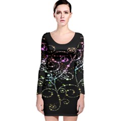 Sparkle Design Long Sleeve Velvet Bodycon Dress by BangZart