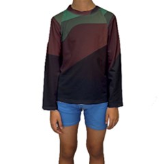 Color Vague Abstraction Kids  Long Sleeve Swimwear by BangZart