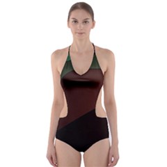 Color Vague Abstraction Cut-out One Piece Swimsuit by BangZart