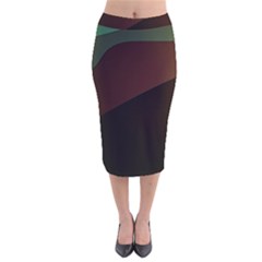 Color Vague Abstraction Velvet Midi Pencil Skirt by BangZart