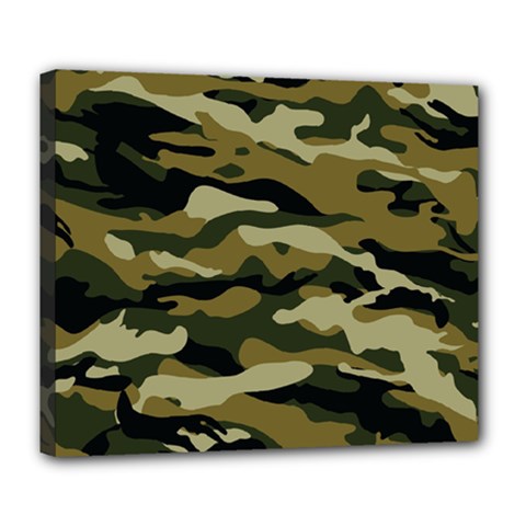 Military Vector Pattern Texture Deluxe Canvas 24  X 20   by BangZart