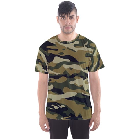 Military Vector Pattern Texture Men s Sports Mesh Tee by BangZart