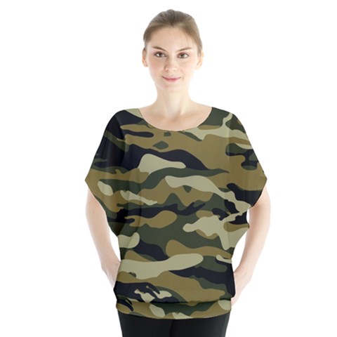 Military Vector Pattern Texture Blouse by BangZart