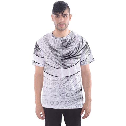 Enso, A Perfect Black And White Zen Fractal Circle Men s Sports Mesh Tee by jayaprime