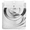 Enso, a Perfect Black and White Zen Fractal Circle Duvet Cover Double Side (Queen Size) View1