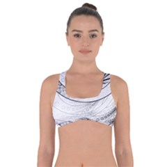 Enso, A Perfect Black And White Zen Fractal Circle Got No Strings Sports Bra by jayaprime