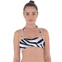 White Tiger Skin Halter Bandeau Bikini Top View1