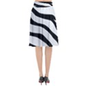 White Tiger Skin Flared Midi Skirt View2