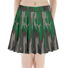 Army Green Camouflage Pleated Mini Skirt by BangZart