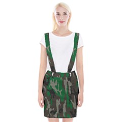 Army Green Camouflage Braces Suspender Skirt by BangZart