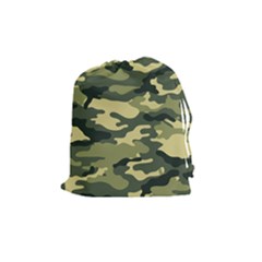 Camouflage Camo Pattern Drawstring Pouches (medium)  by BangZart