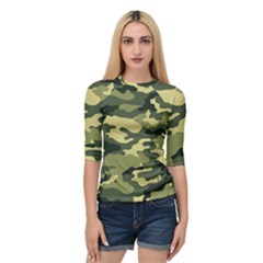 Camouflage Camo Pattern Quarter Sleeve Tee