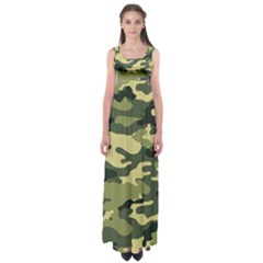 Camouflage Camo Pattern Empire Waist Maxi Dress by BangZart