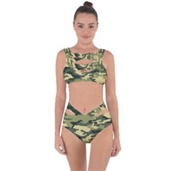 Camouflage Camo Pattern Bandaged Up Bikini Set 