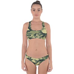 Camouflage Camo Pattern Cross Back Hipster Bikini Set