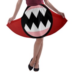 Funny Angry A-line Skater Skirt by BangZart