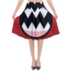 Funny Angry Flared Midi Skirt