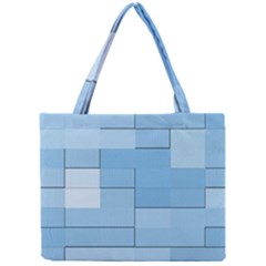 Blue Squares Iphone 5 Wallpaper Mini Tote Bag by BangZart