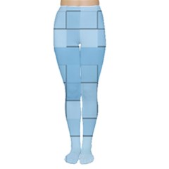 Blue Squares Iphone 5 Wallpaper Women s Tights by BangZart