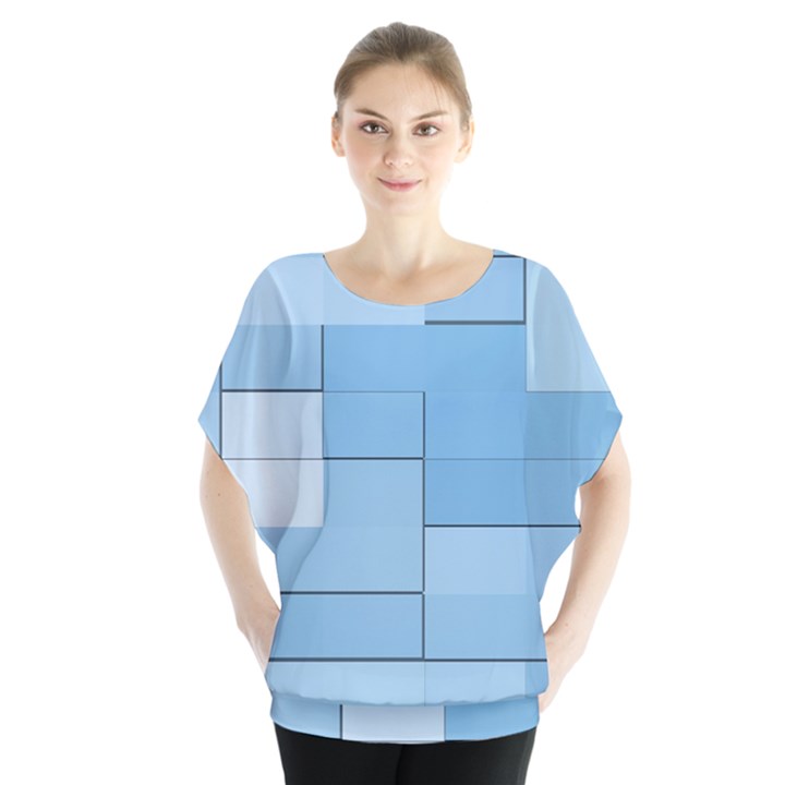 Blue Squares Iphone 5 Wallpaper Blouse