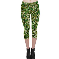 Camo Pattern Capri Leggings  by BangZart