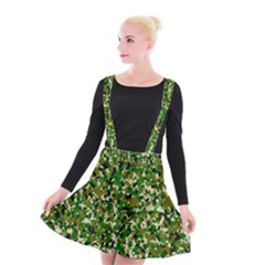 Camo Pattern Suspender Skater Skirt