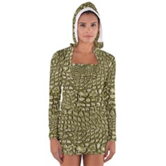 Aligator Skin Women s Long Sleeve Hooded T-shirt by BangZart