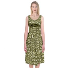 Aligator Skin Midi Sleeveless Dress by BangZart