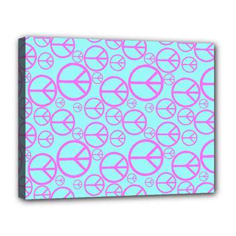 Peace Sign Backgrounds Canvas 14  X 11  by BangZart