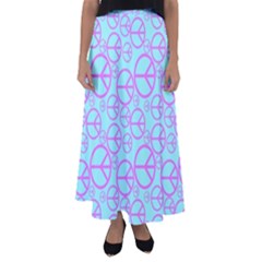 Peace Sign Backgrounds Flared Maxi Skirt by BangZart