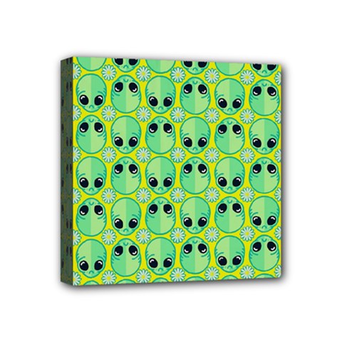 Alien Pattern Mini Canvas 4  X 4  by BangZart