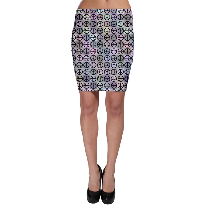 Peace Pattern Bodycon Skirt