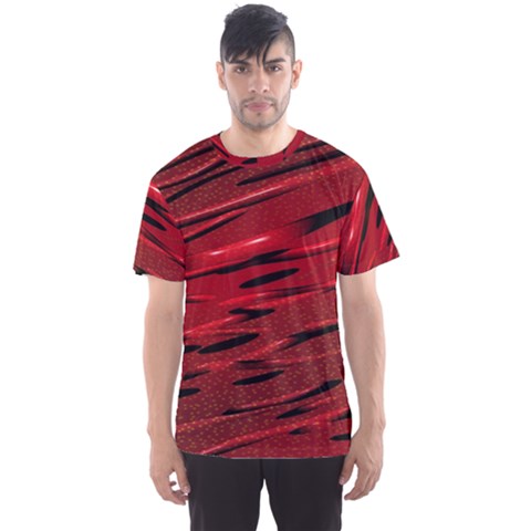 Alien Sine Pattern Men s Sports Mesh Tee by BangZart