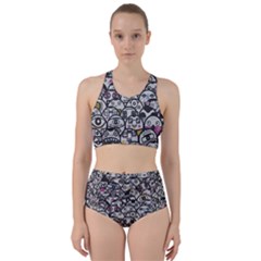 Alien Crowd Pattern Bikini Swimsuit Spa Swimsuit 