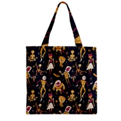 Alien Surface Pattern Zipper Grocery Tote Bag by BangZart