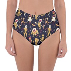 Alien Surface Pattern Reversible High-waist Bikini Bottoms by BangZart