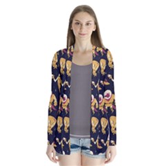 Alien Surface Pattern Drape Collar Cardigan by BangZart