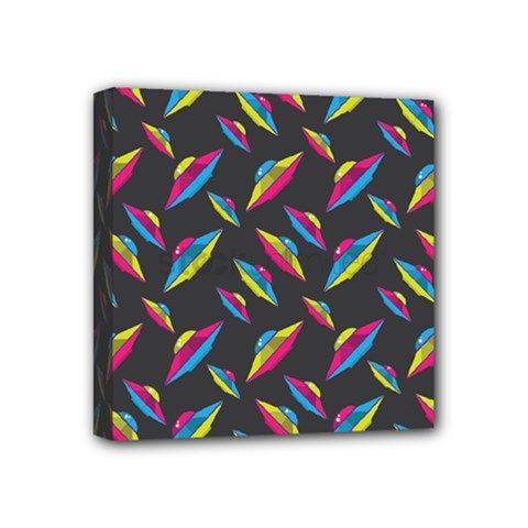 Alien Patterns Vector Graphic Mini Canvas 4  X 4  by BangZart