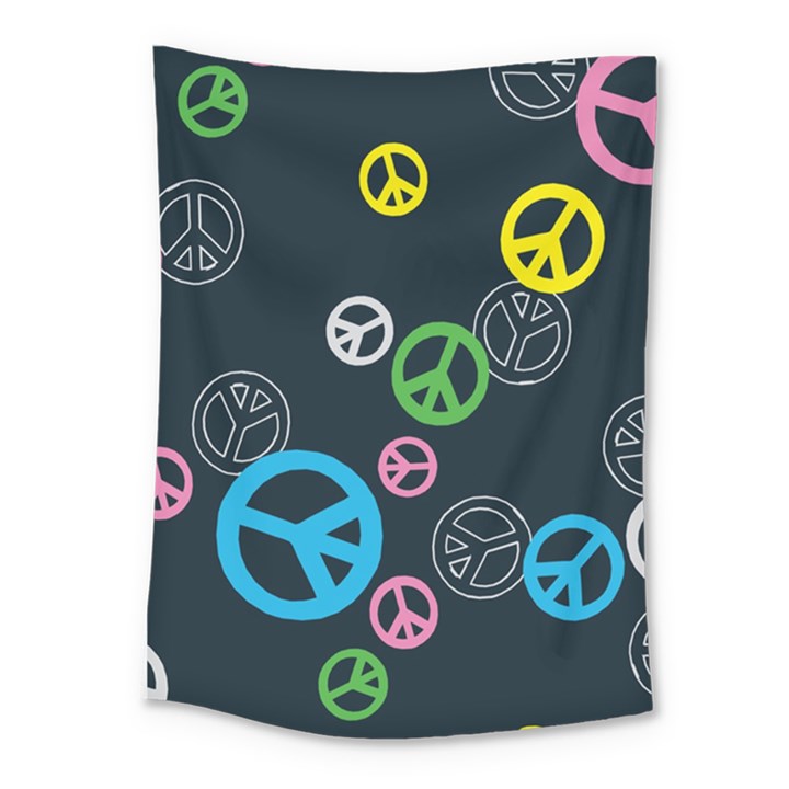 Peace & Love Pattern Medium Tapestry