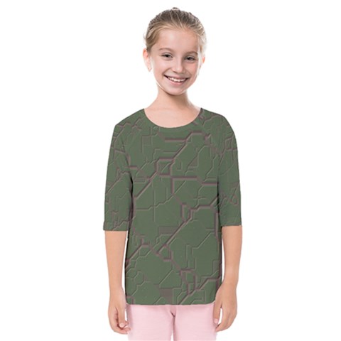 Alien Wires Texture Kids  Quarter Sleeve Raglan Tee by BangZart